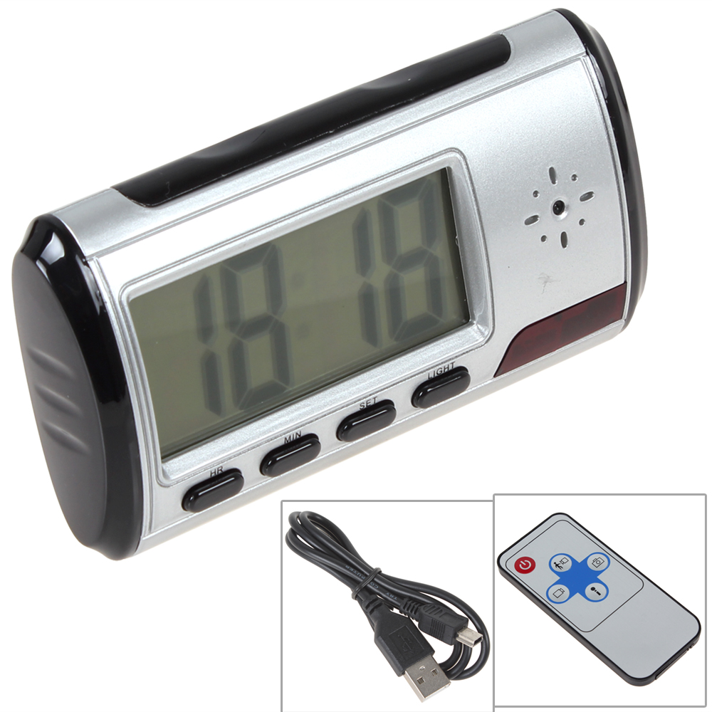 Spy Cam Clock With Video, Motion Detection & Remote Control Private